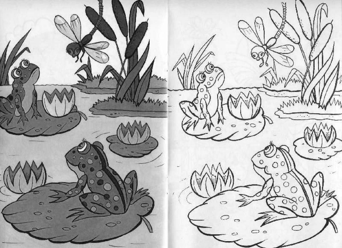 Magic swamp coloring page
