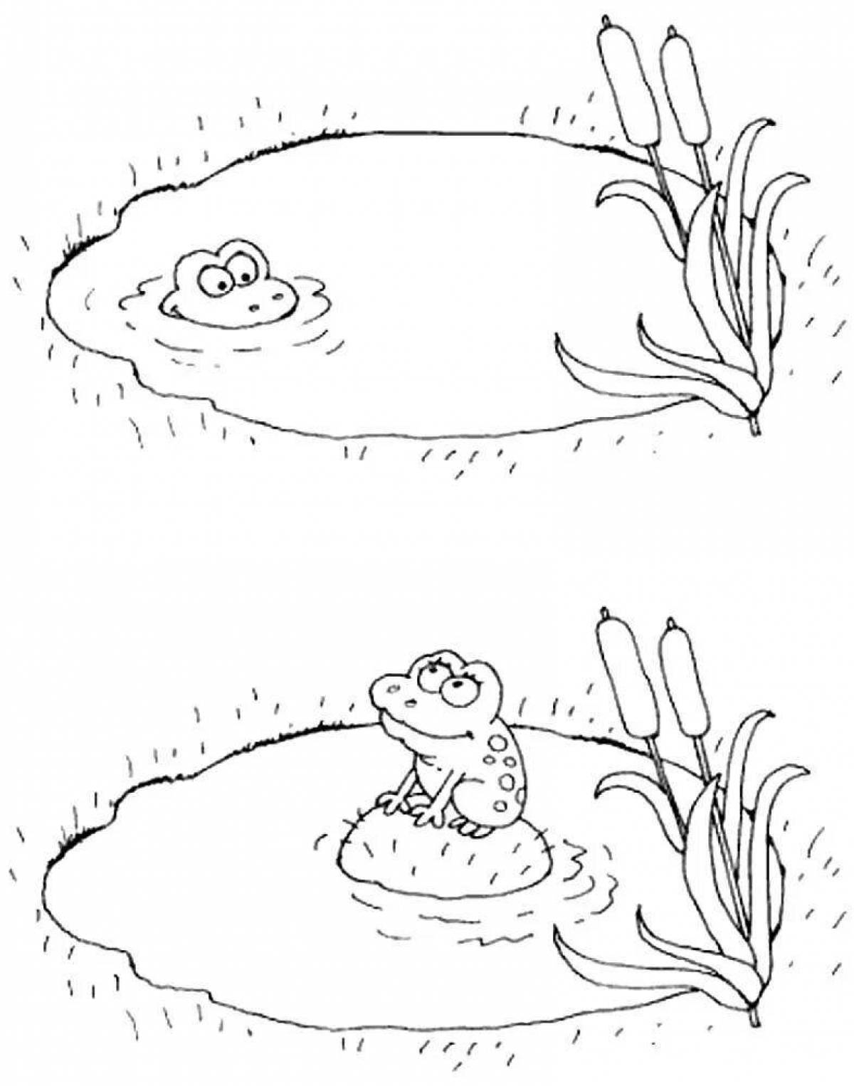 Peaceful swamp coloring page