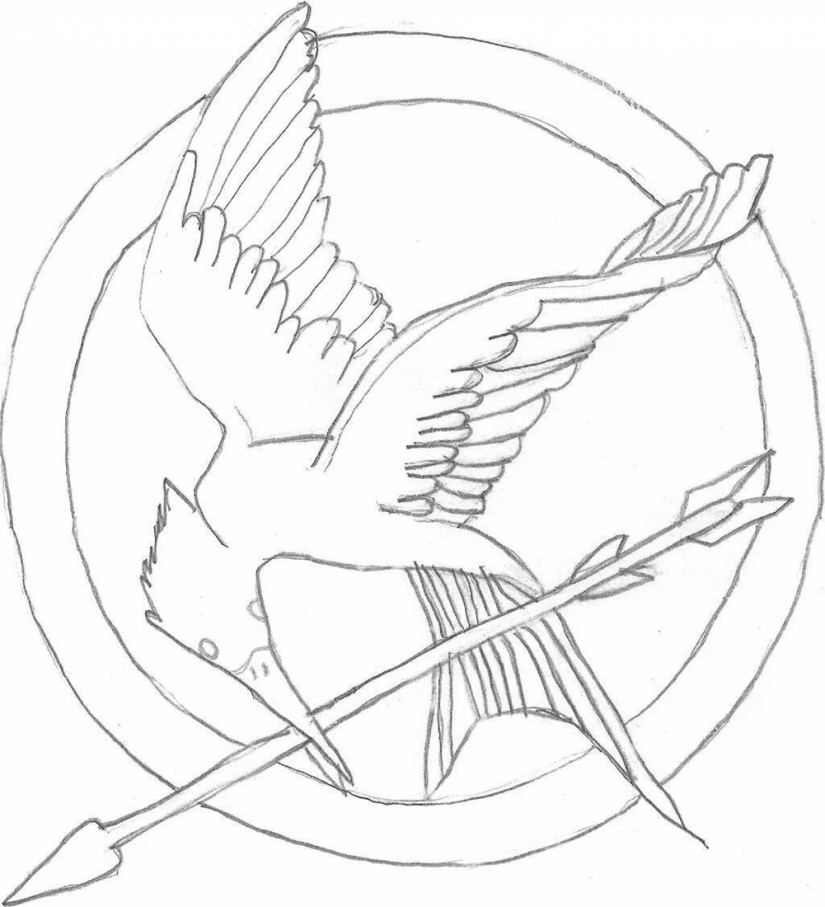 Tempting hunger games coloring page
