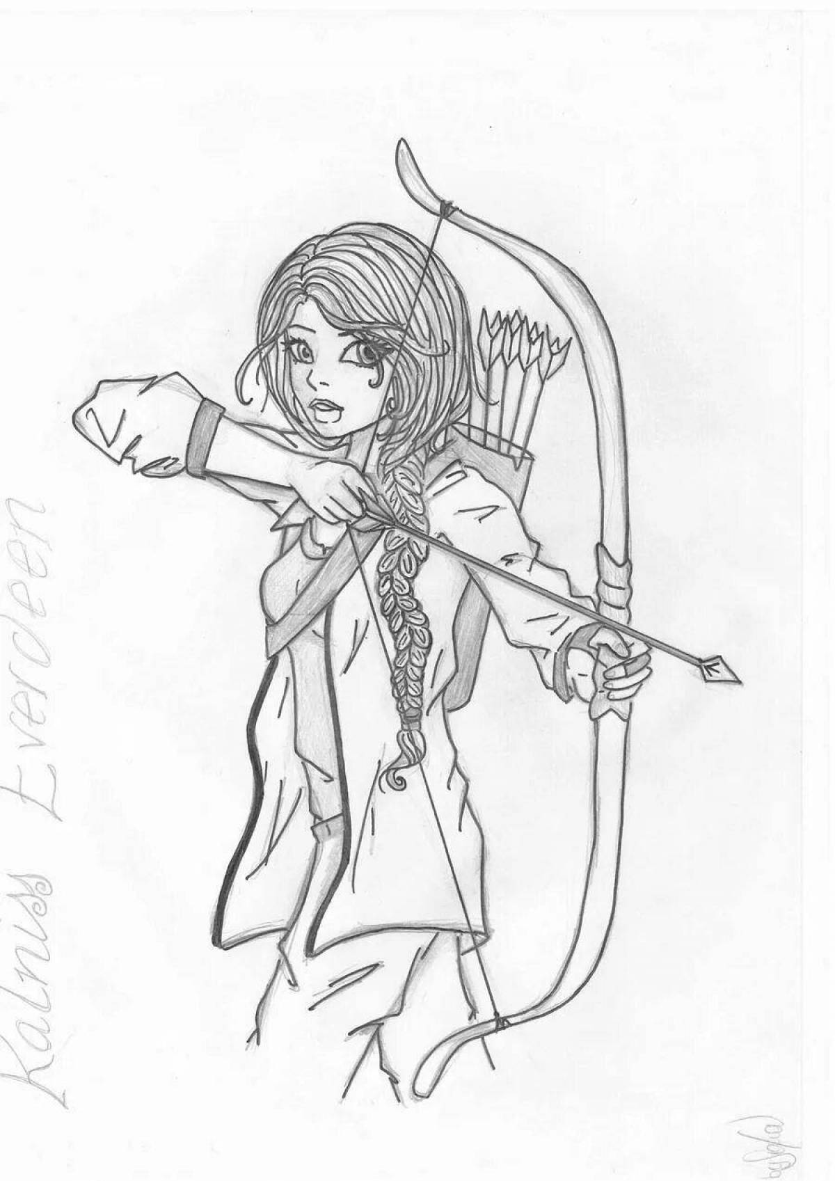 Attractive Hunger Games Coloring Page