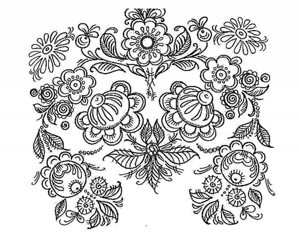 Folk coloring page