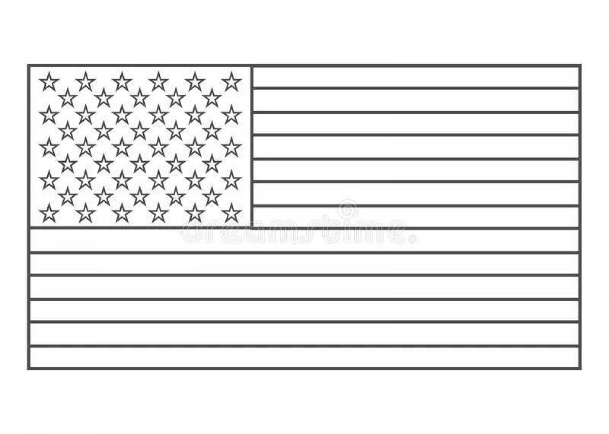 Раскраска роскошный американский флаг