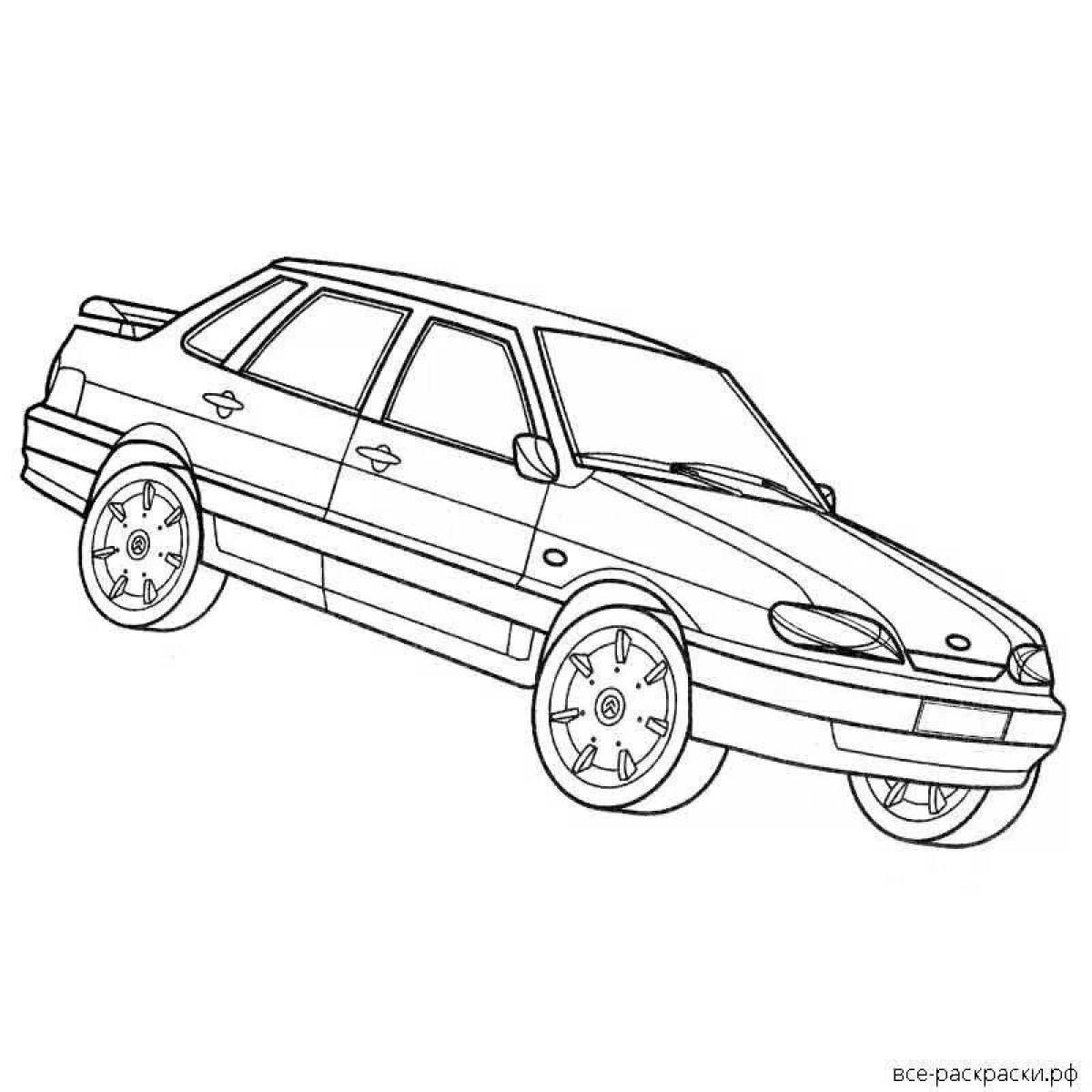 Fine cars coloring book fret cars