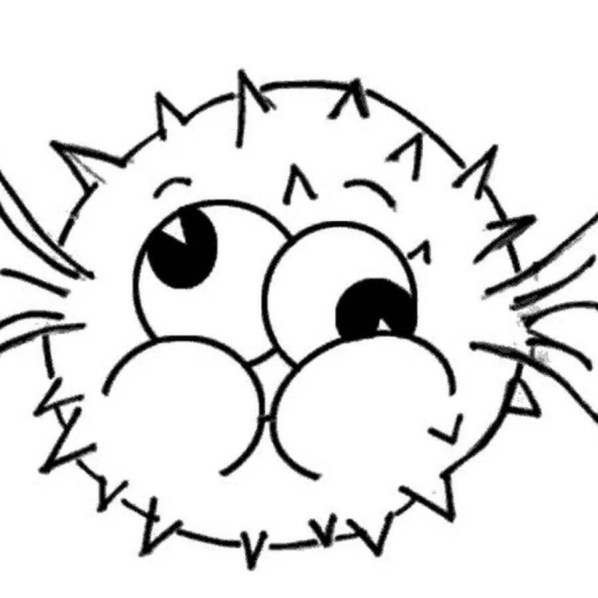 Coloring page sweet puffer fish
