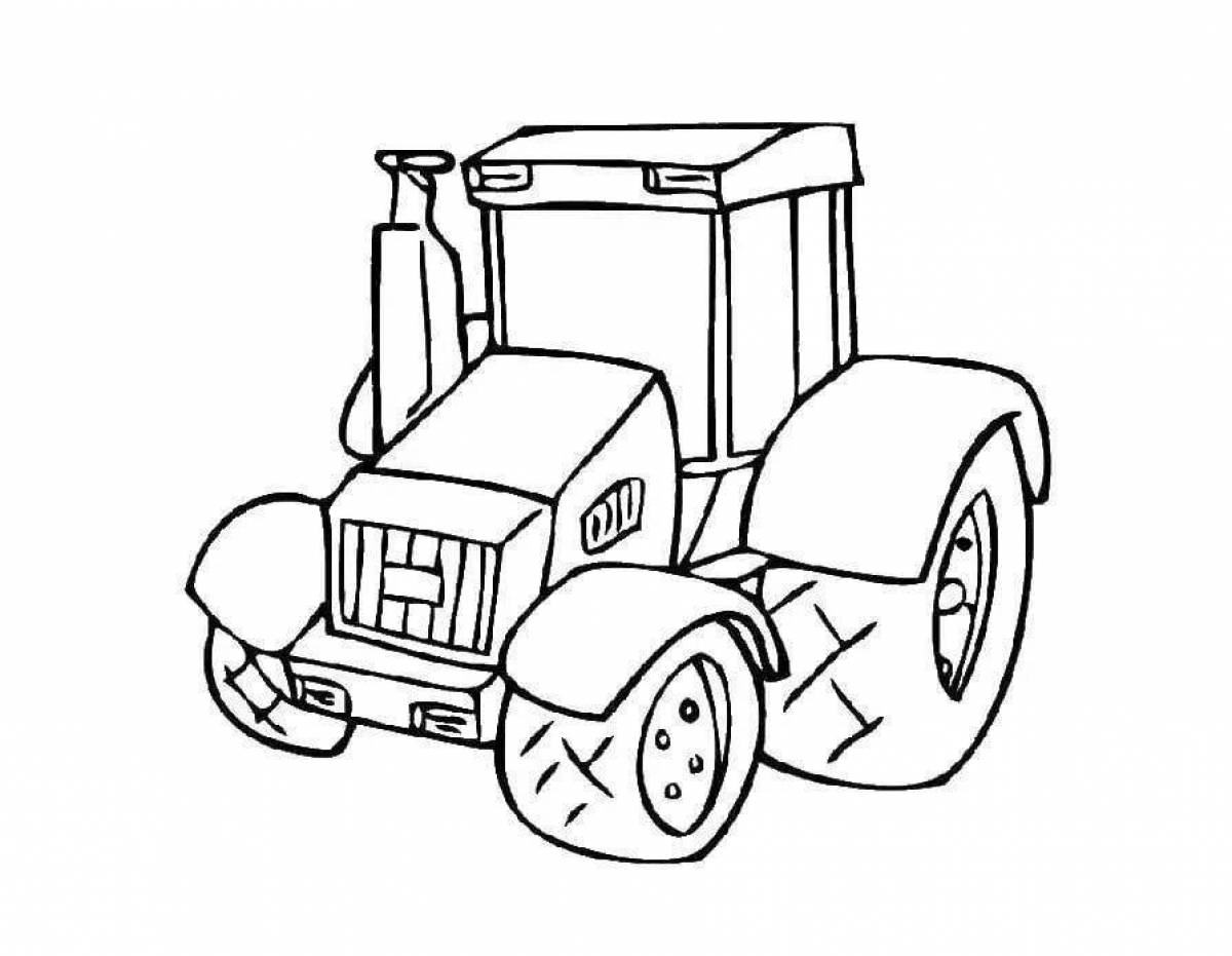 Fun coloring machine tractor