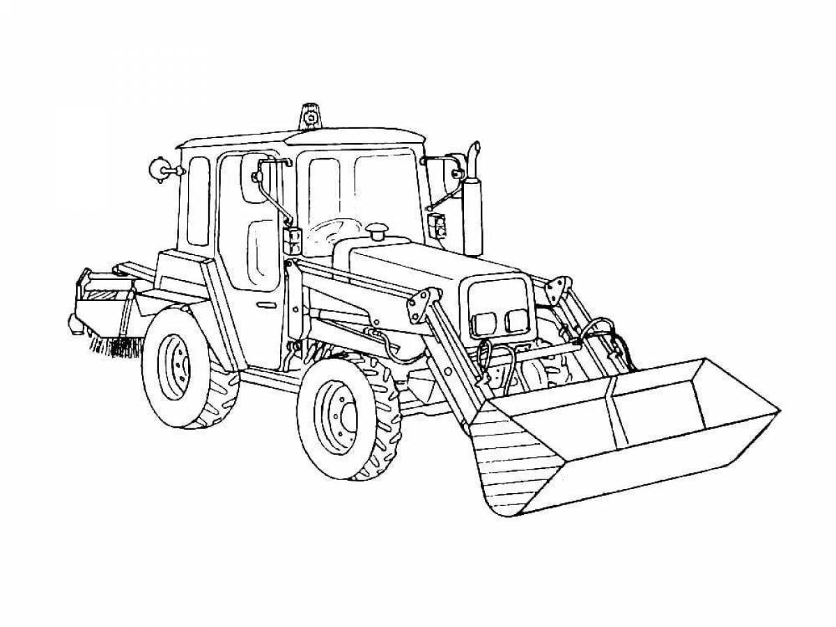 Adorable tractor car coloring book