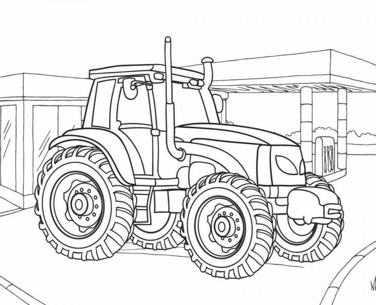 Incredible tractor coloring