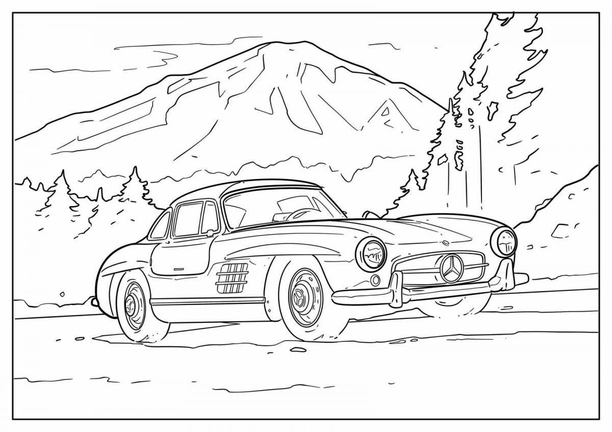 Mercedes car coloring page