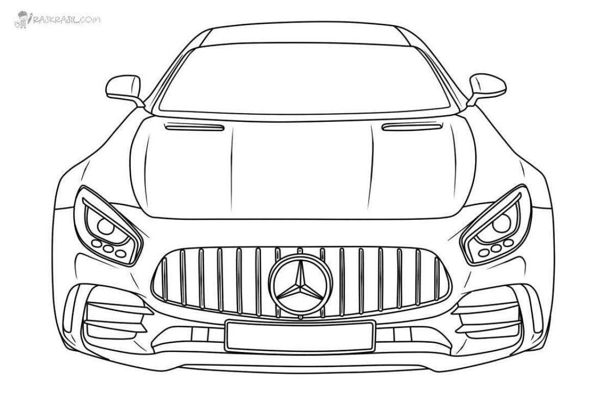 Привлекательный mercedes car coloring page