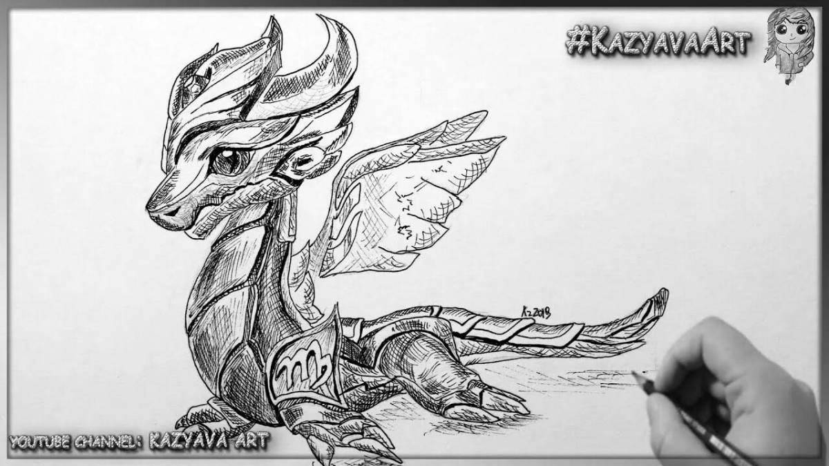 Exotic dragon mania legend coloring book