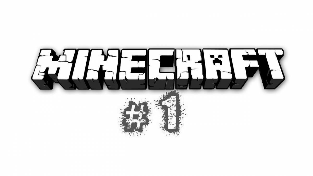 Bright coloring page minecraft