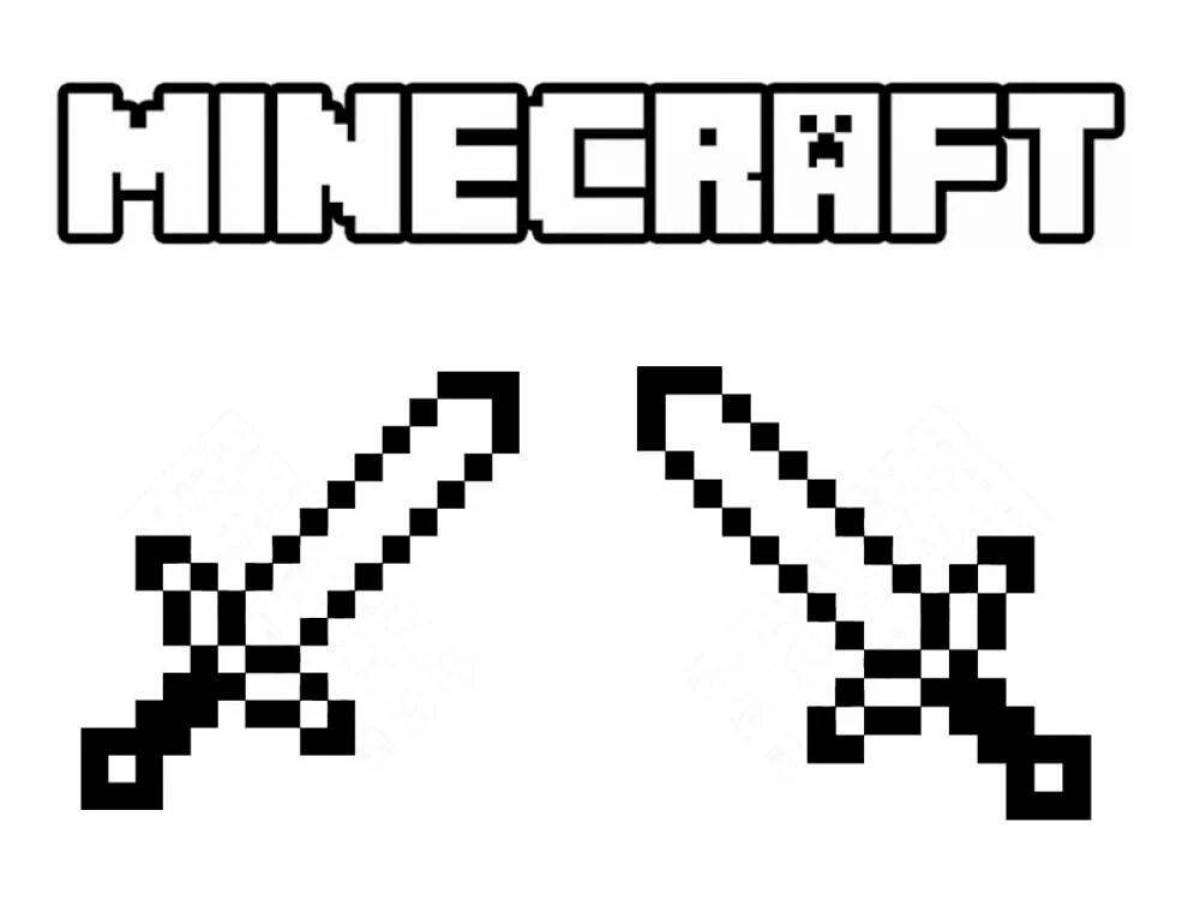 A fascinating minecraft coloring page