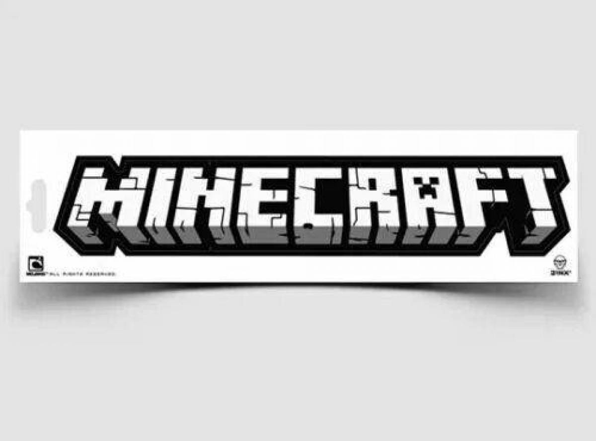 Amusing minecraft coloring page