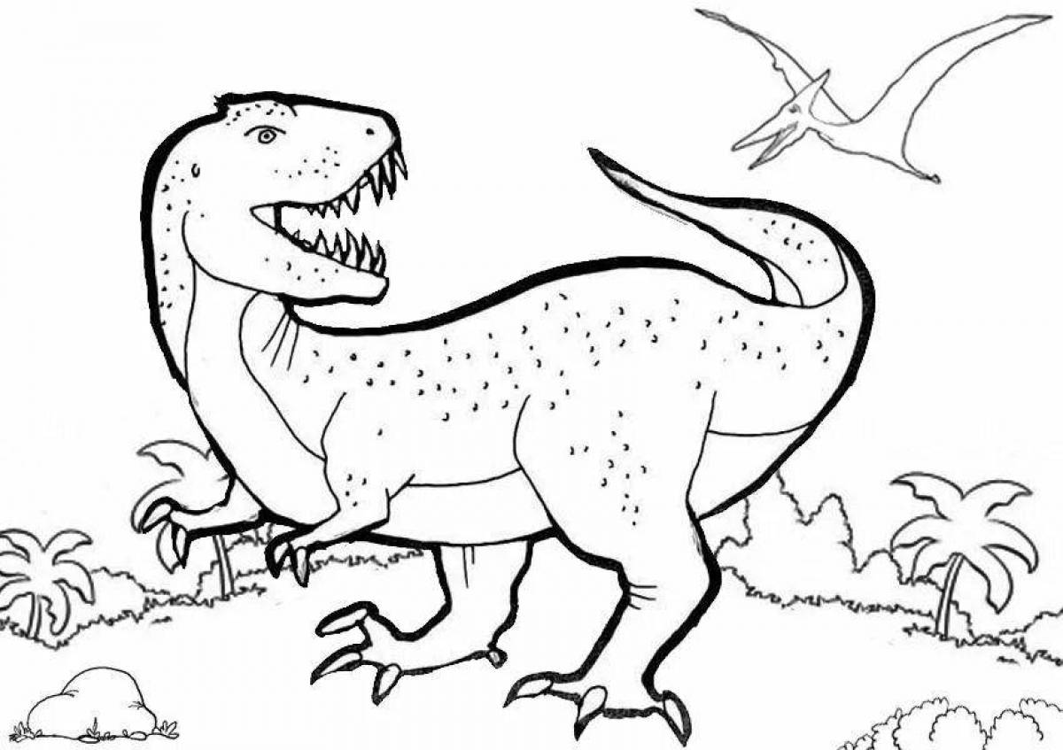 Dazzling coloring tarbosaurus forward