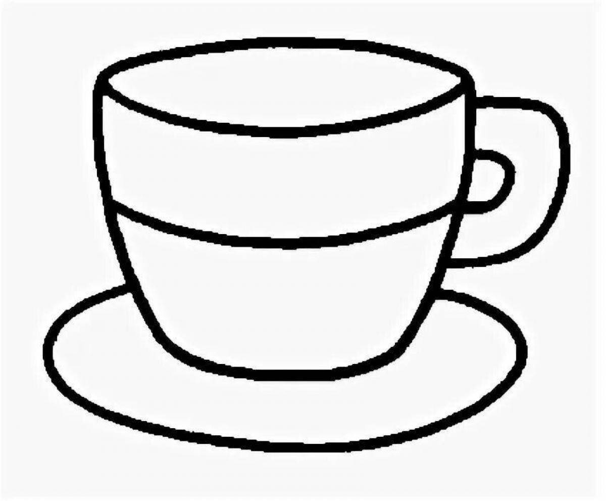 Coloring page lovely tea pair