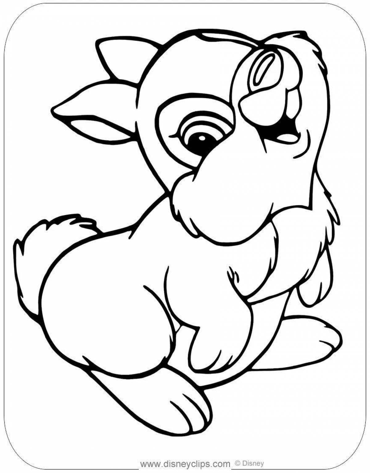 Outstanding disney animal coloring page