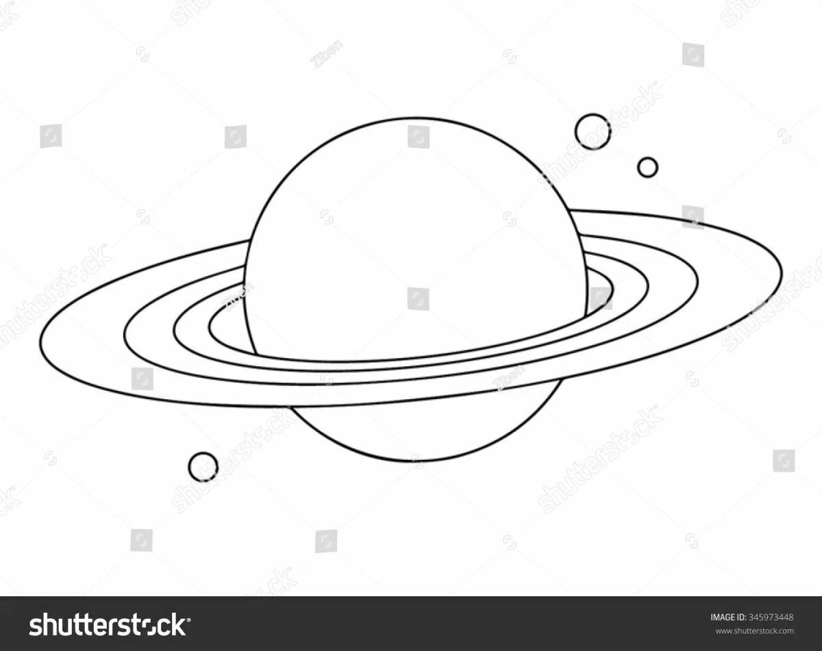 Буйная раскраска планета сатурн