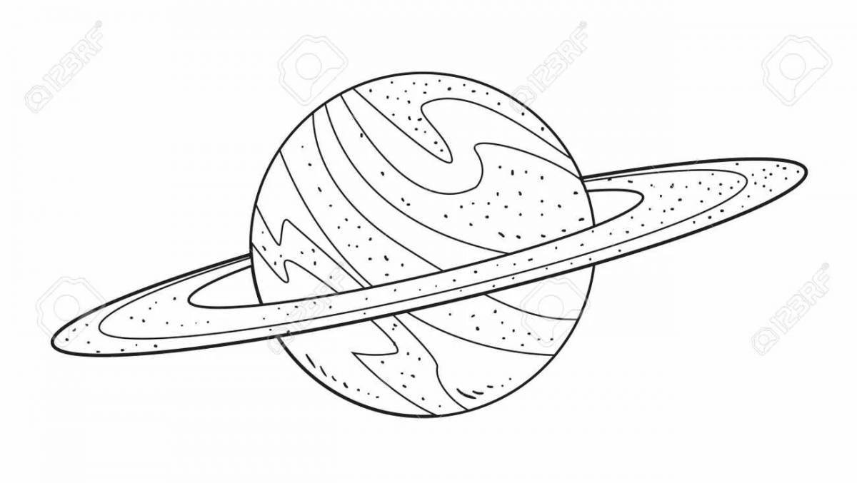 Live coloring planet saturn