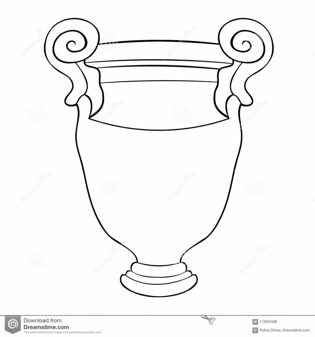 Шаблон греческой вазы