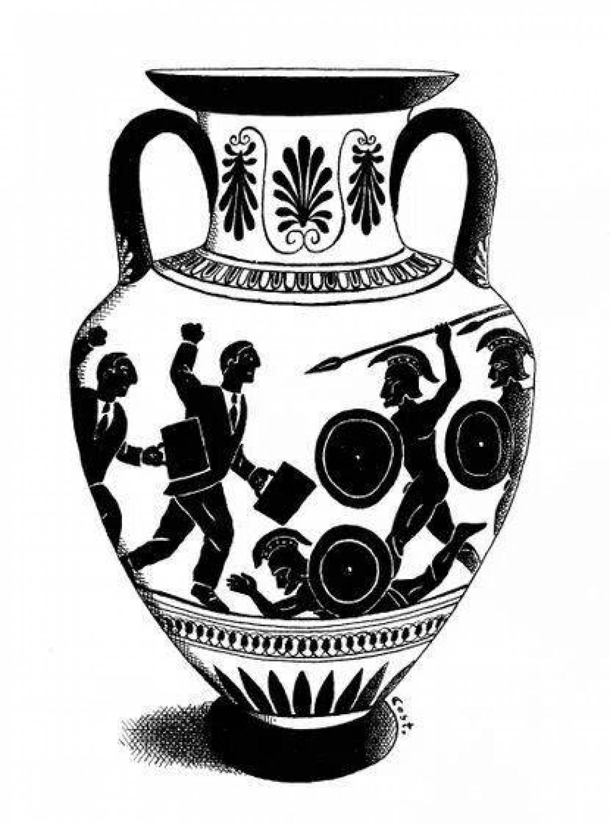 Чернофигурные вазы древней Греции рисунки