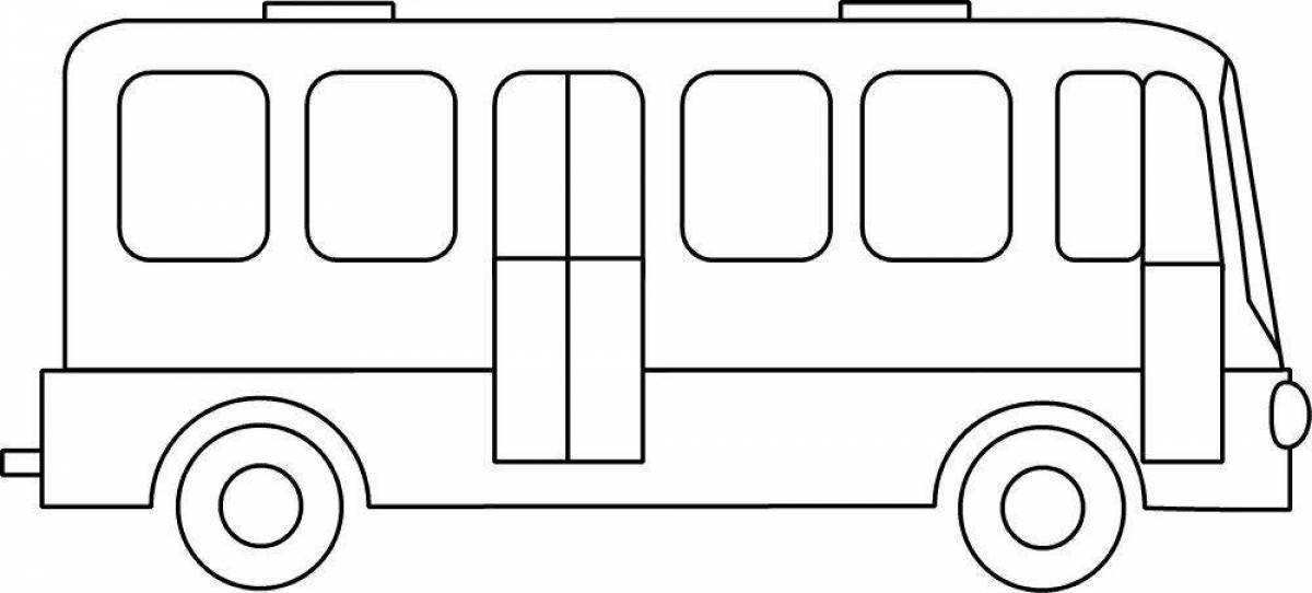 Картинка автобус для раскрашивания