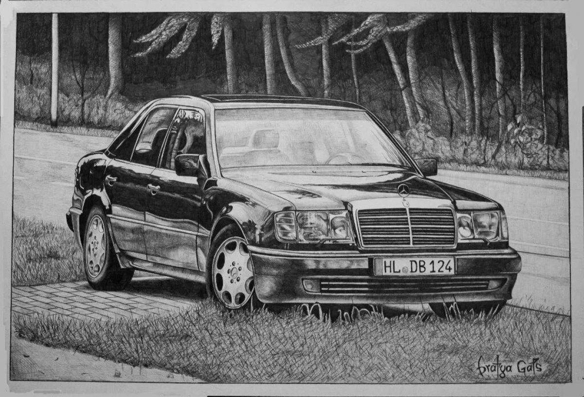 Рисунок Mercedes Benz w140