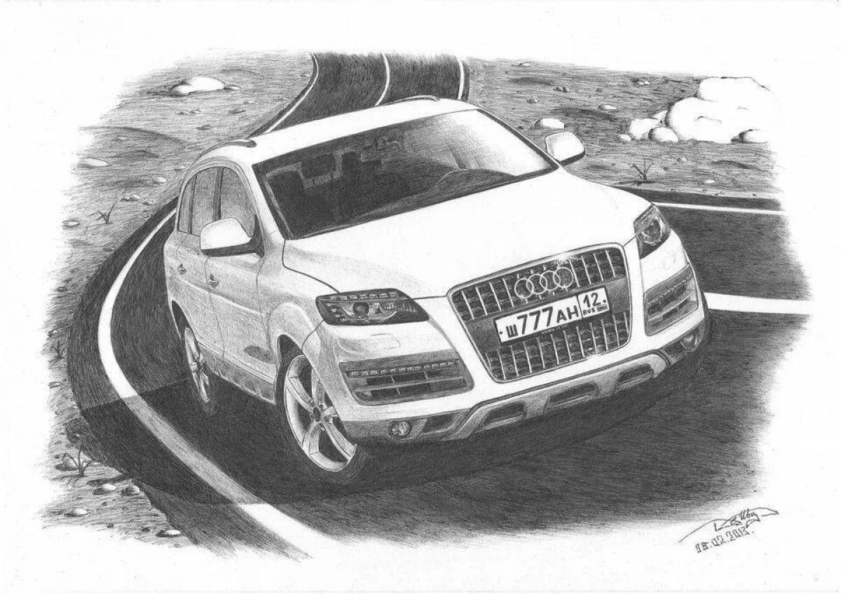 Как нарисовать audi q7