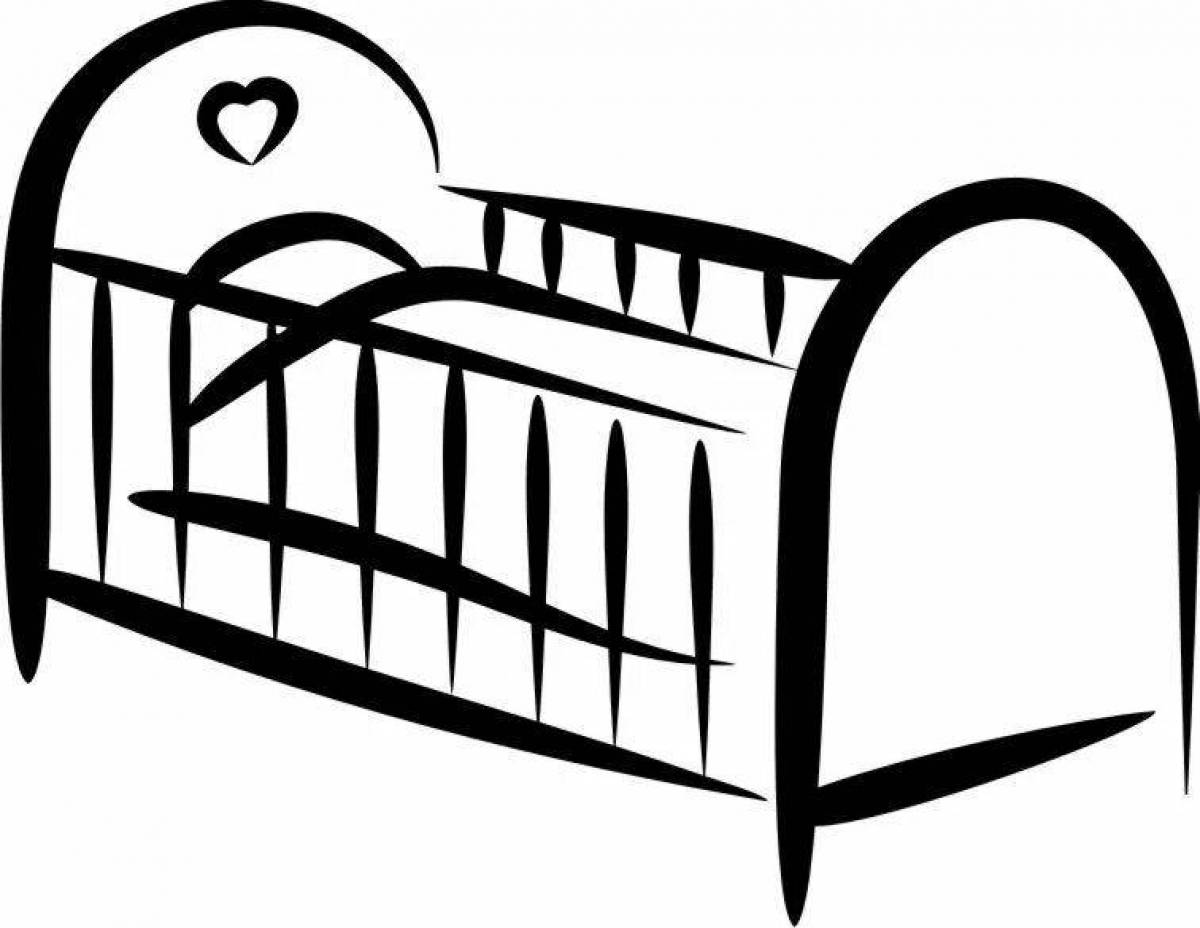 кровать детская с рисунком для детского сада