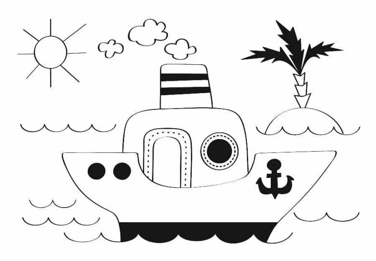 Машина пароход самолет. Раскраска. Кораблик. Кораблик раскраска для детей. Пароход раскраска. Корабль раскраска для детей.