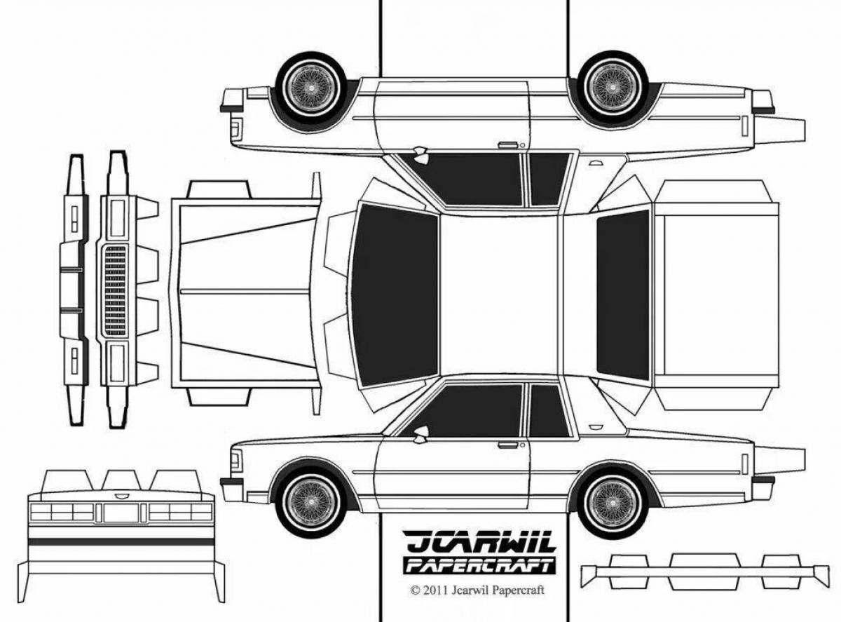 Бумажная машина из бумаги. JCARWIL Papercraft Шевроле Каприс. JCARWIL Papercraft фургон. JCARWIL Papercraft Pontiac. JCARWIL Papercraft.