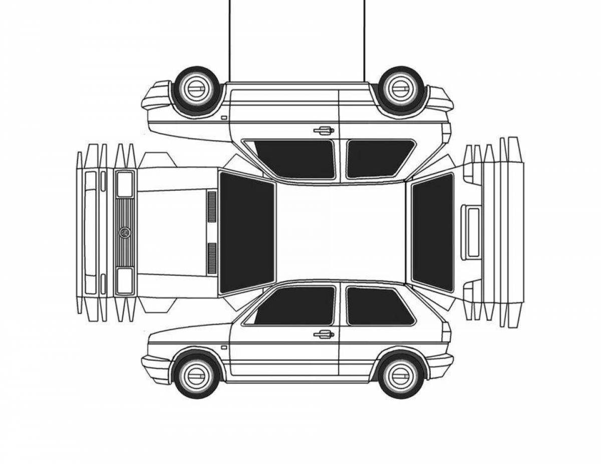 Volkswagen Golf 2 развертка