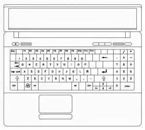 Рисунок клавиатуры ноутбука