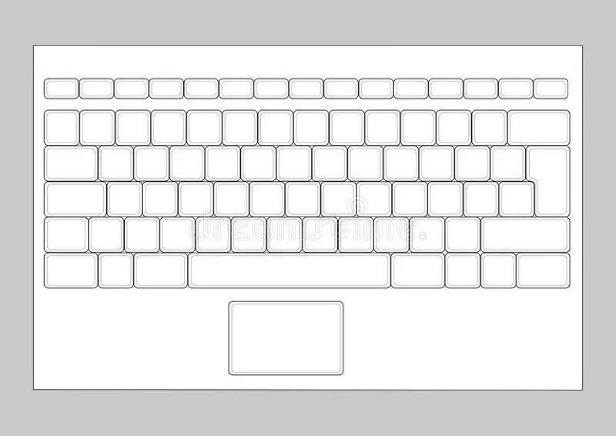 Фото Развлекательная раскраска клавиатуры ноутбука