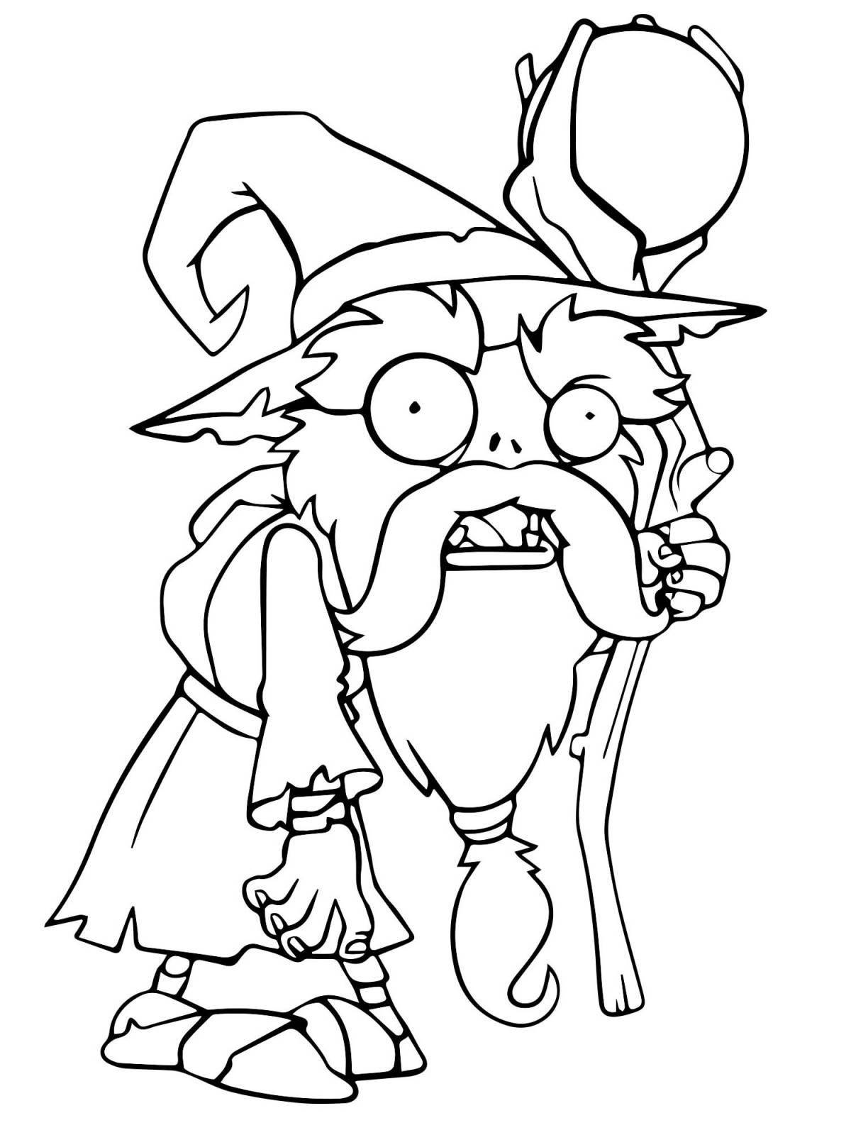 Unwanted zombie coloring page