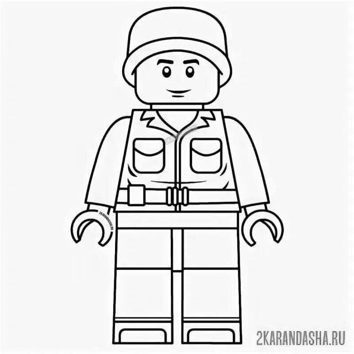 Lego bright military coloring