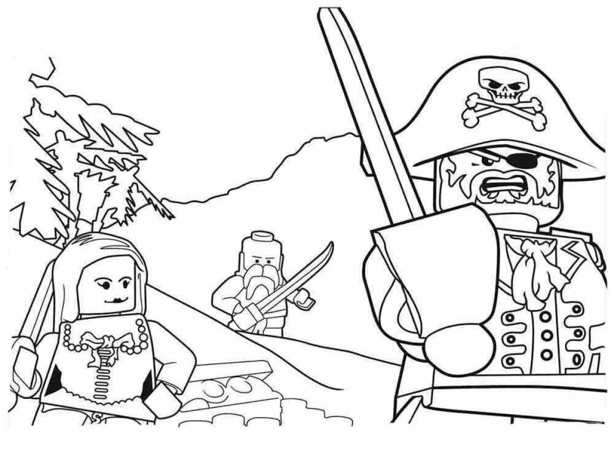 Lego fun military coloring