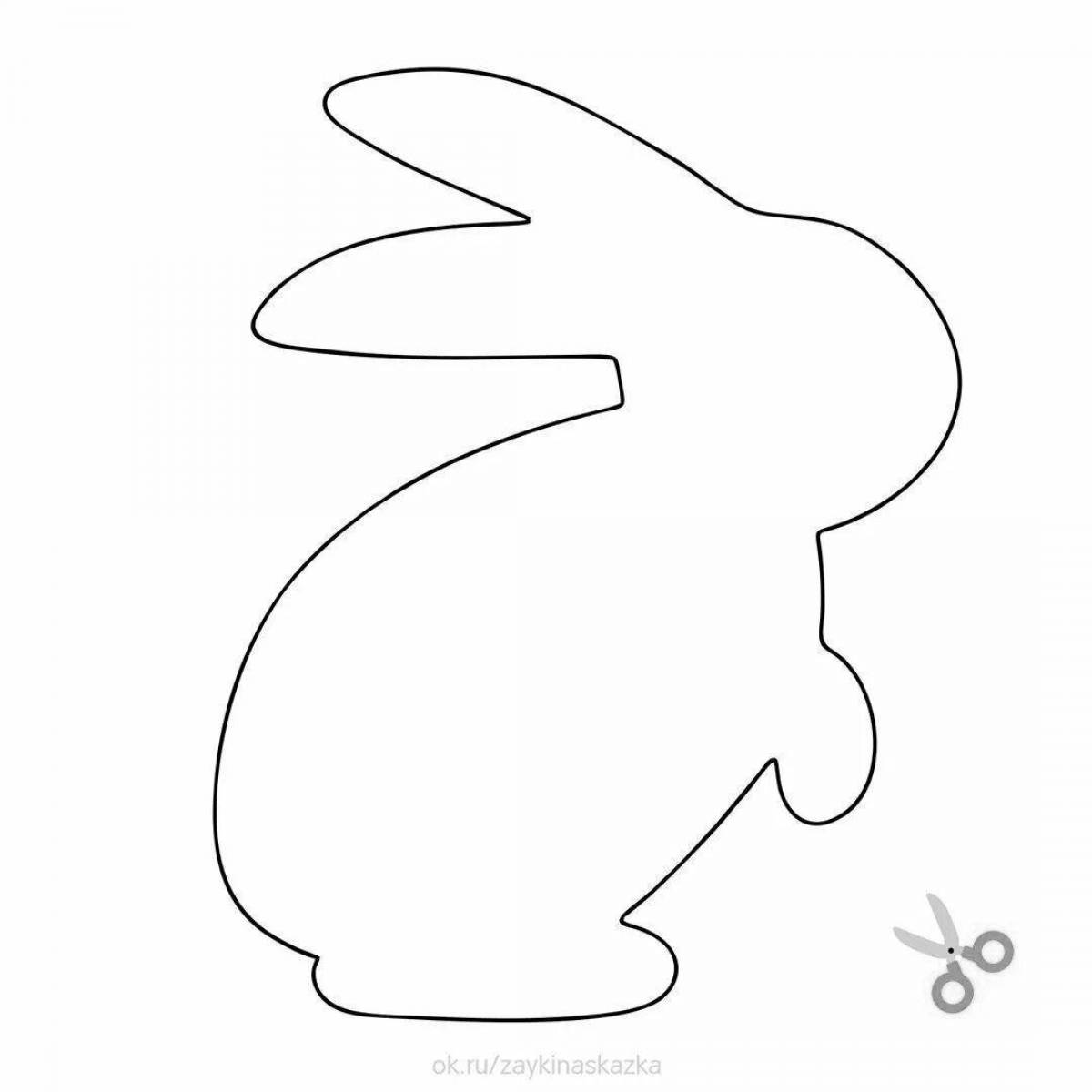 Фото Яркий контур кролика-раскраски