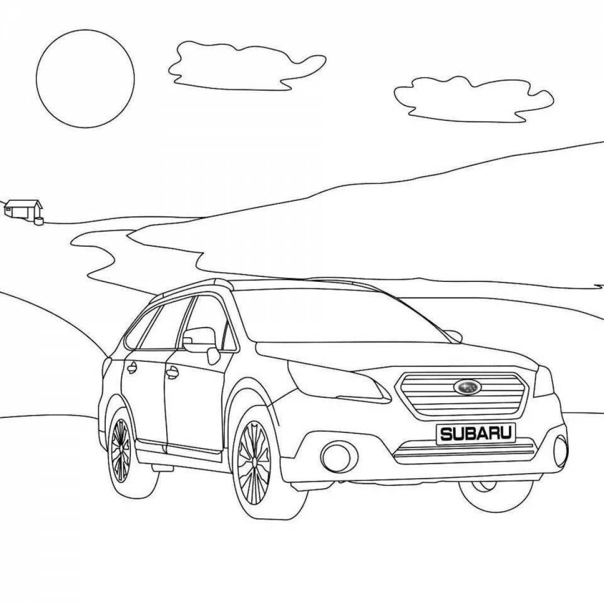 Subaru forester awesome coloring book
