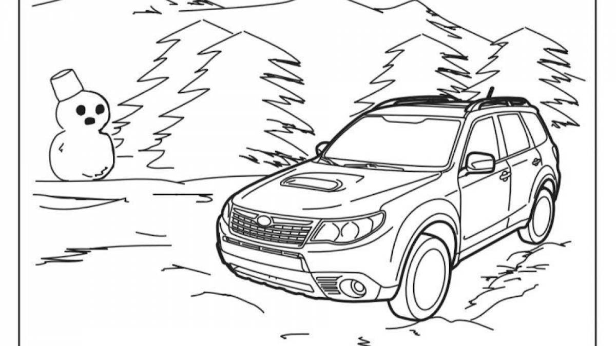 Subaru forester creative coloring book
