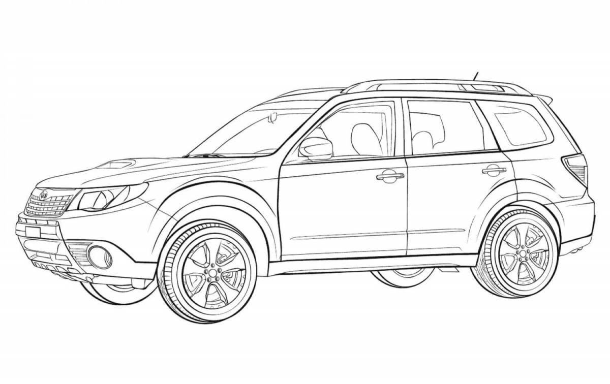 Amazing subaru forester coloring page