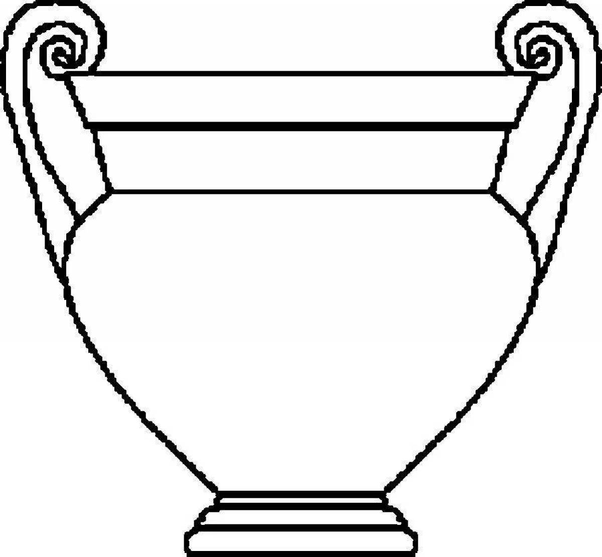 Фото Раскраска великолепная древнегреческая ваза