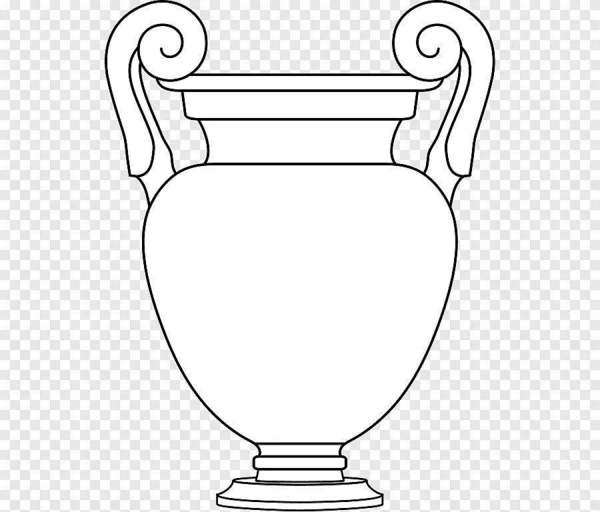Фото Раскраска великая древнегреческая ваза