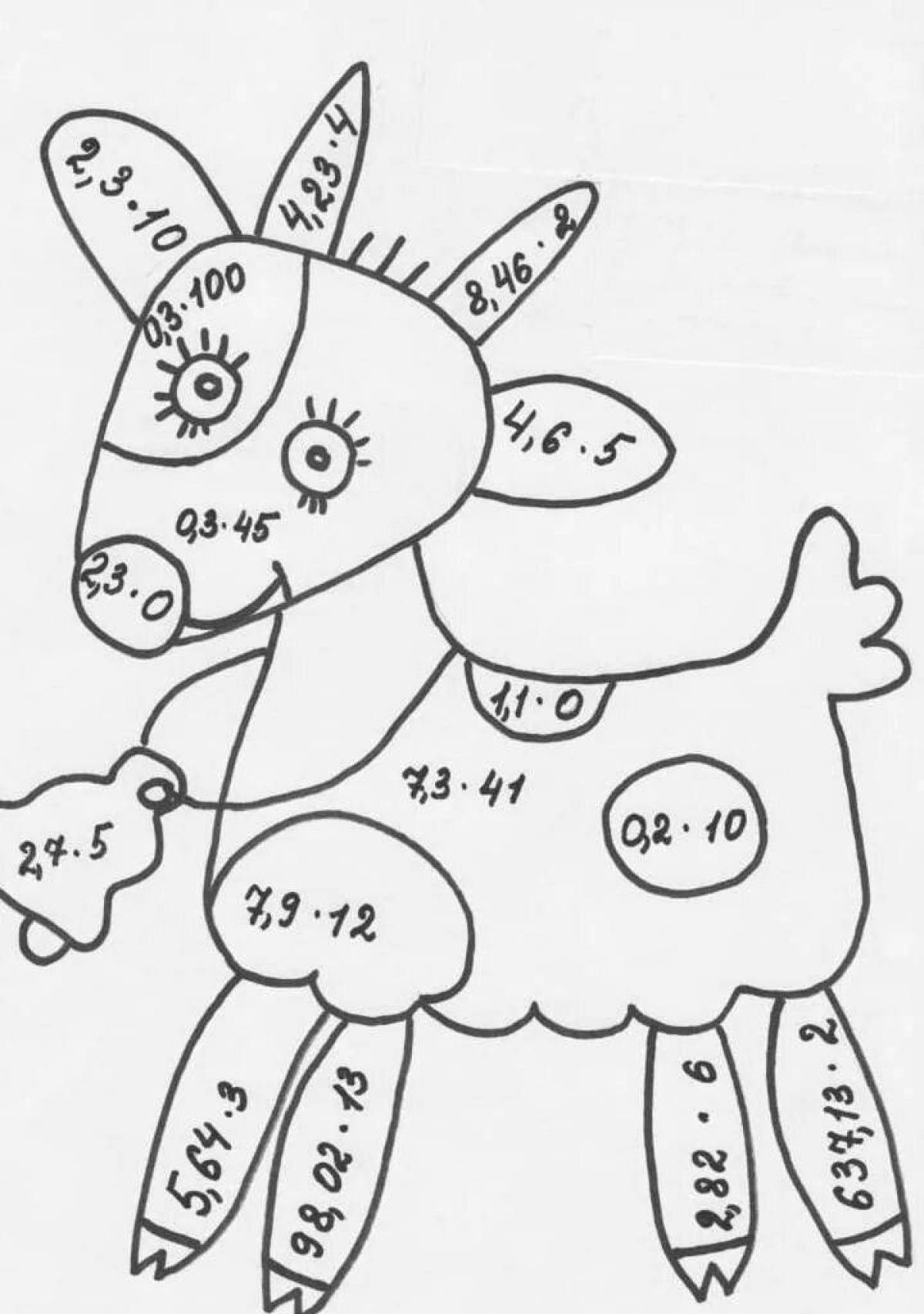 Coloring for colorful math fractions