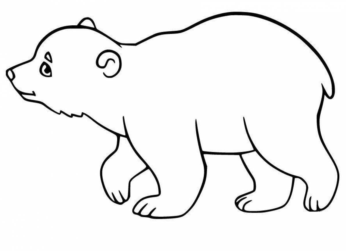 Раскраска царственный северный медведь