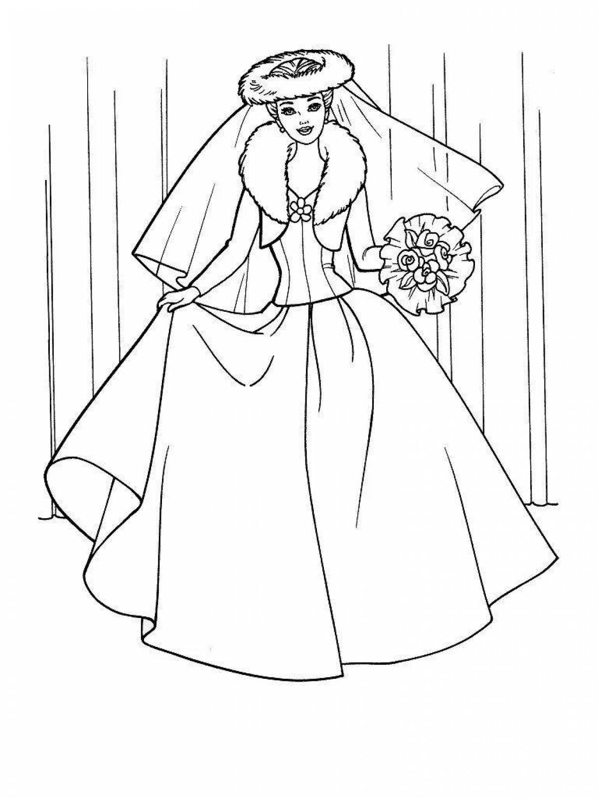 Фото Свадебное платье regal coloring page