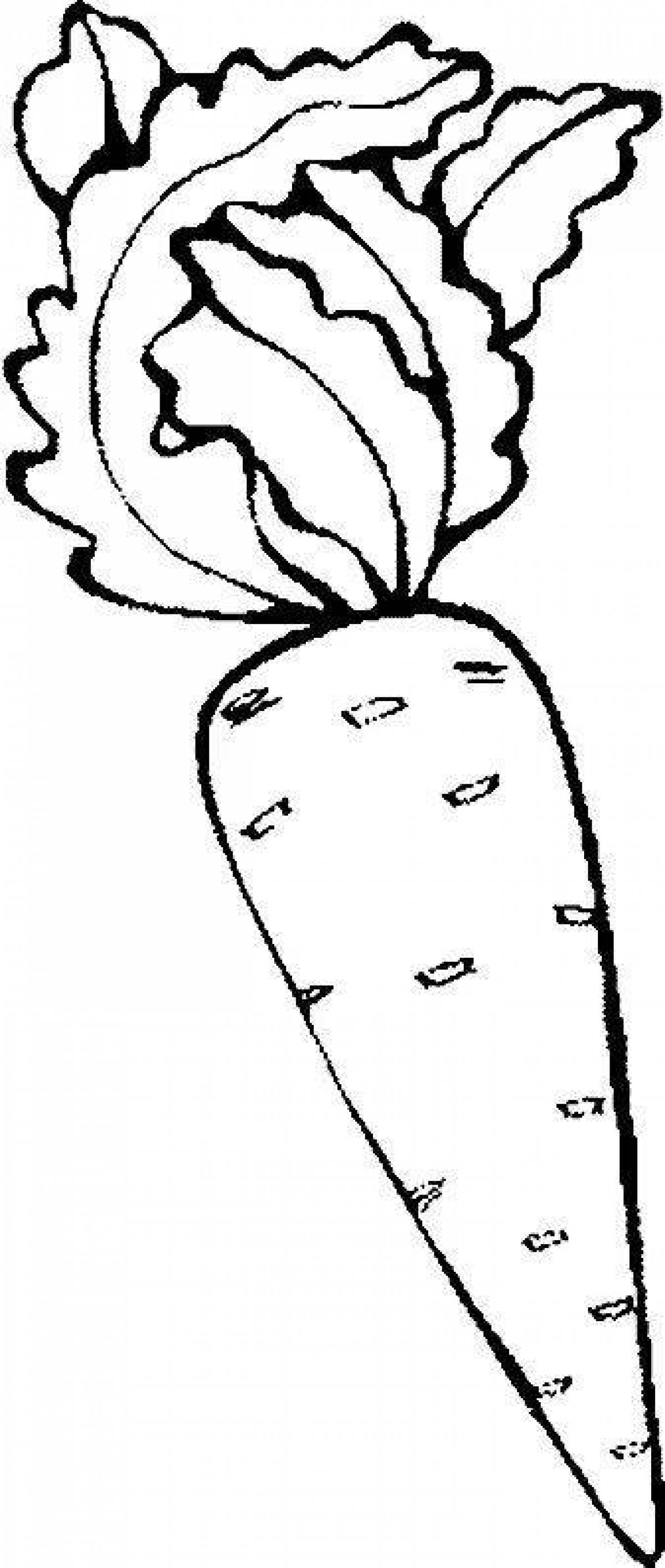 Joyful carrot illustration