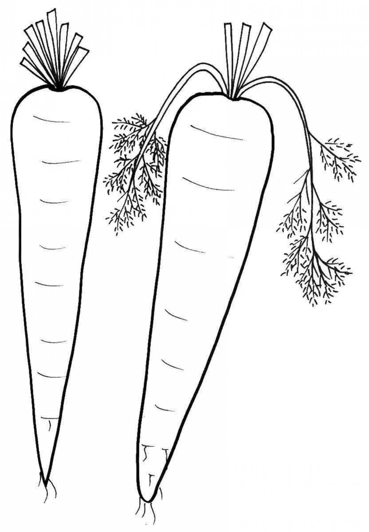 Веселая морковная иллюстрация
