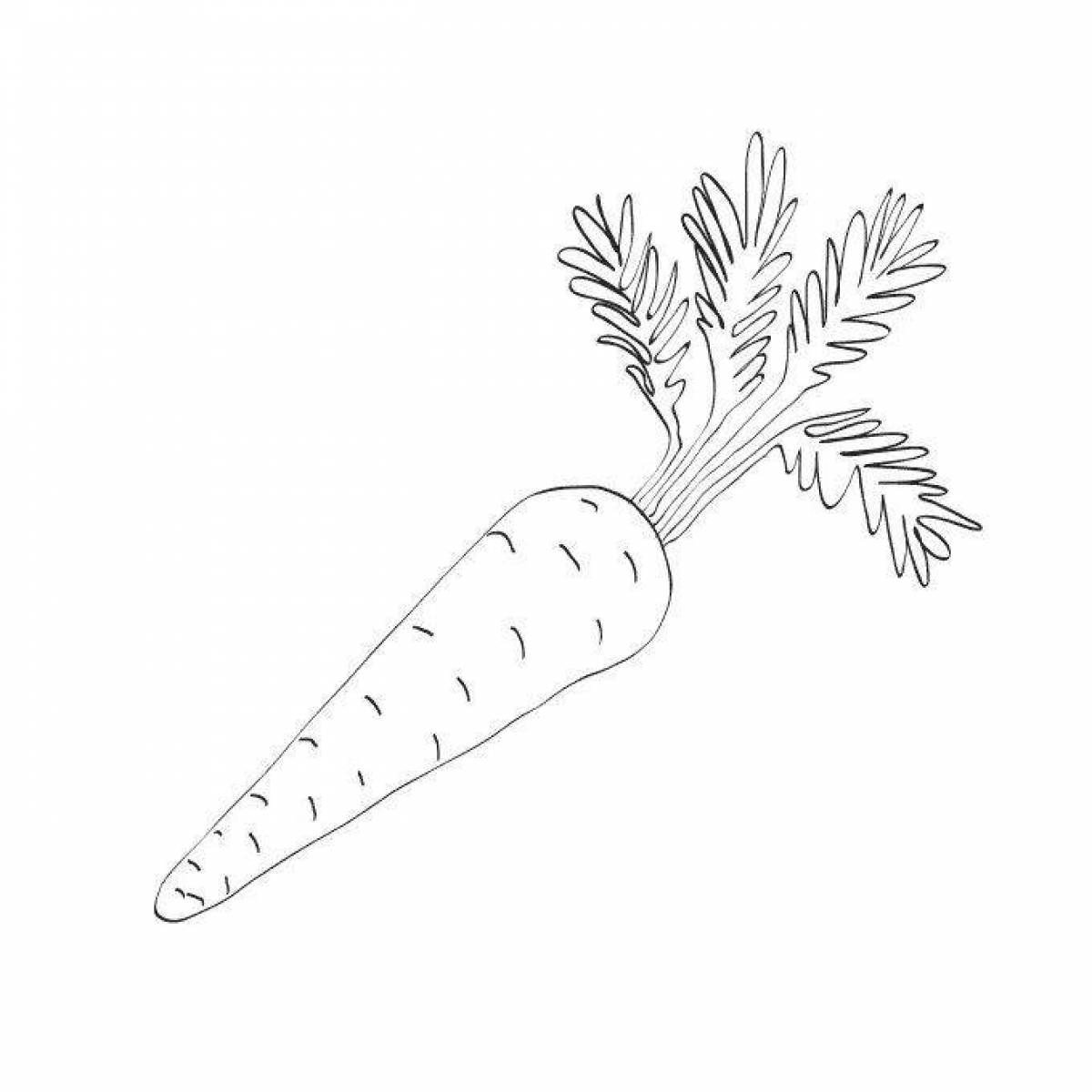Яркая морковная иллюстрация