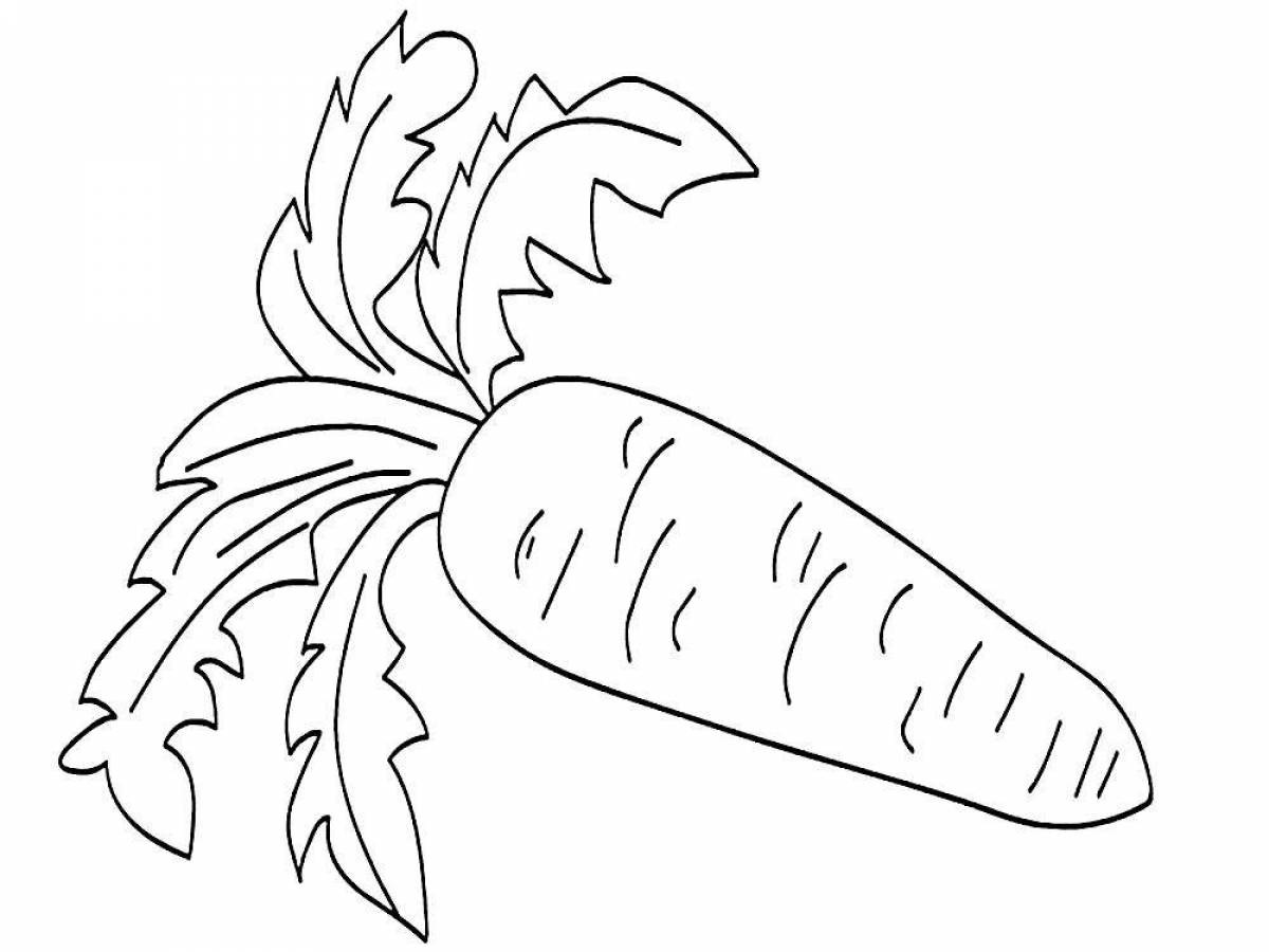 Игривая морковная иллюстрация