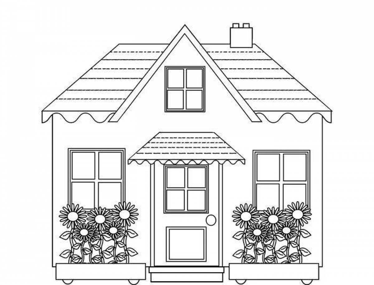Playful house drawing